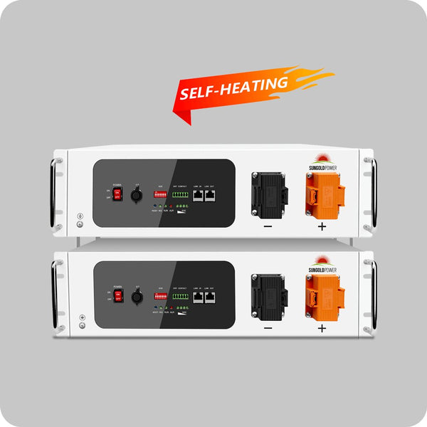 Sungold Power | 2X SGH48100T Server Rack 48V 100Ah Lithium Battery Self-Heating
