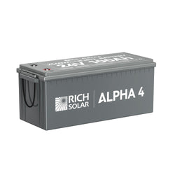 RICH SOLAR ALPHA 4 | 24V 100Ah LiFePO4 Battery | Powerful 24V Lithium Battery for RVs, Trailers, Vans, Boats, Off-Grid | 5,000 Lifetime Cycles | Bluetooth and Internal Heat Technology