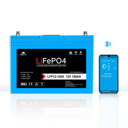 Sungold Power 12V 100AH LiFePO4 Deep Cycle Lithium Battery / Bluetooth /Self-heating / IP65