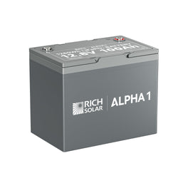 RICH SOLAR ALPHA 1 | 12V 100Ah LiFePO4 Battery | Powerful 12V Lithium Battery for RVs, Trailers, Vans, Boats, Off-Grid | 5,000 Lifetime Cycles | Bluetooth and Internal Heat Technology