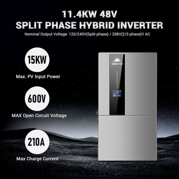 Sungold Power | 22.8KW Hybrid Inverter | 48V Split Phase SGN11.4KHB-48 (2 Units Parallel)