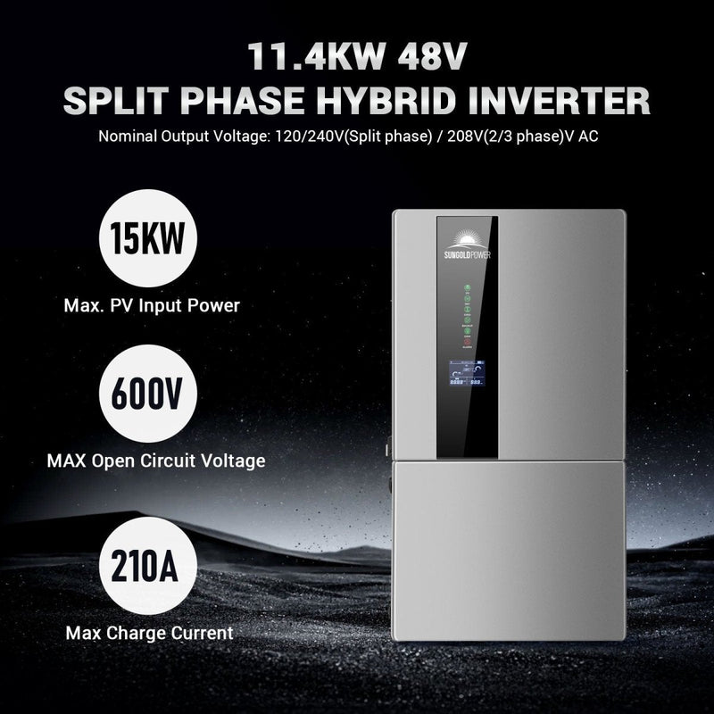 Sungold Power | 22.8KW Hybrid Inverter | 48V Split Phase SGN11.4KHB-48 (2 Units Parallel)