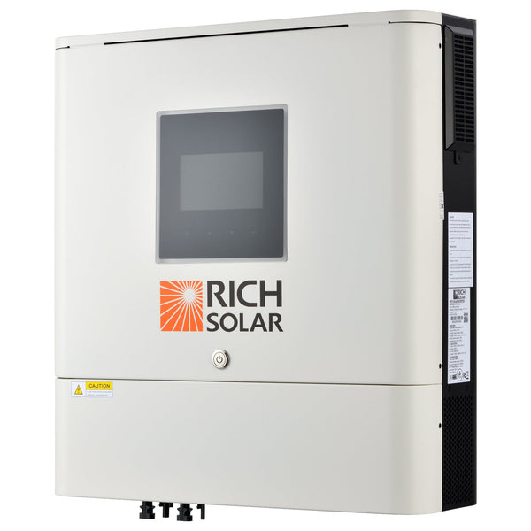 RICH SOLAR NOVA 6500S | 6500 Watt (6.5kW) 48 Volt Off-Grid Hybrid Solar Inverter | Premium 6500W 48V Hybrid Inverter for Campers, Cabins, Tiny Homes, ADUs, RVs, Off-Grid | Huge LCD Touchscreen with Ambient Lights | UL Certified