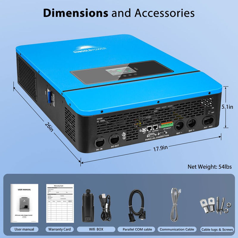Sungold Power | 20KW 48V Split Phase Solar Inverter (2 Units Parallel) (PRE-ORDER: ETA END OF JULY)