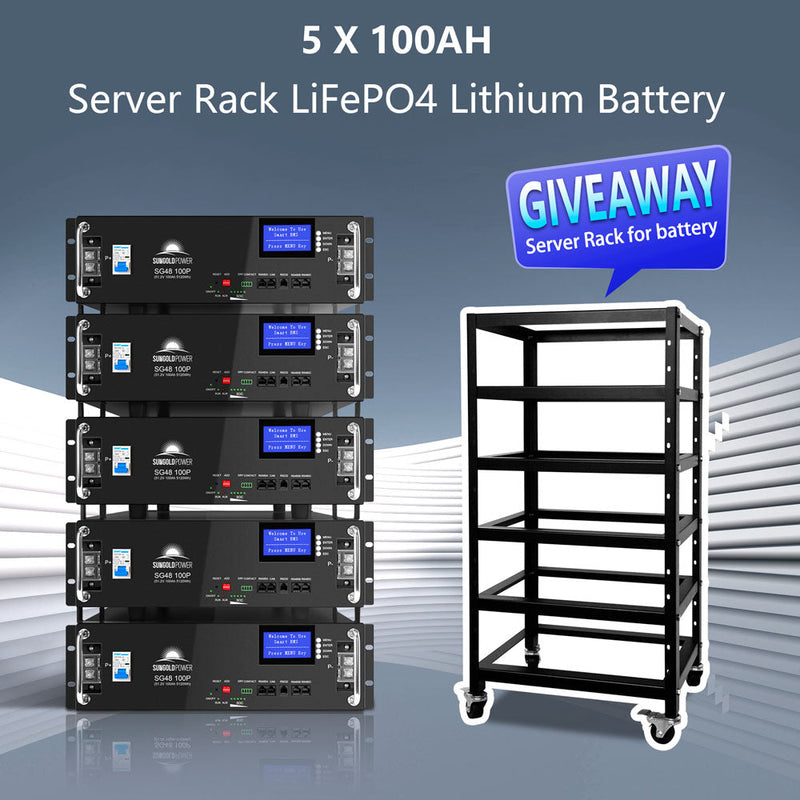 Sungold Power Off-Grid Solar Kit 12 X 550 WATTS SOLAR PANELS 25.6KWH LITHIUM BATTERY 10KW SOLAR INVERTER 48VDC 120V/240V