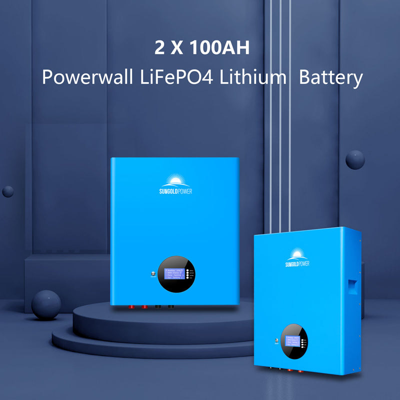 Sungold Power Off-Grid Solar Kit 6000W 48VDC 120V/240V LifePo4 10.48KWH Power Wall Lithium Battery 8 X 370 Watts Solar Panels