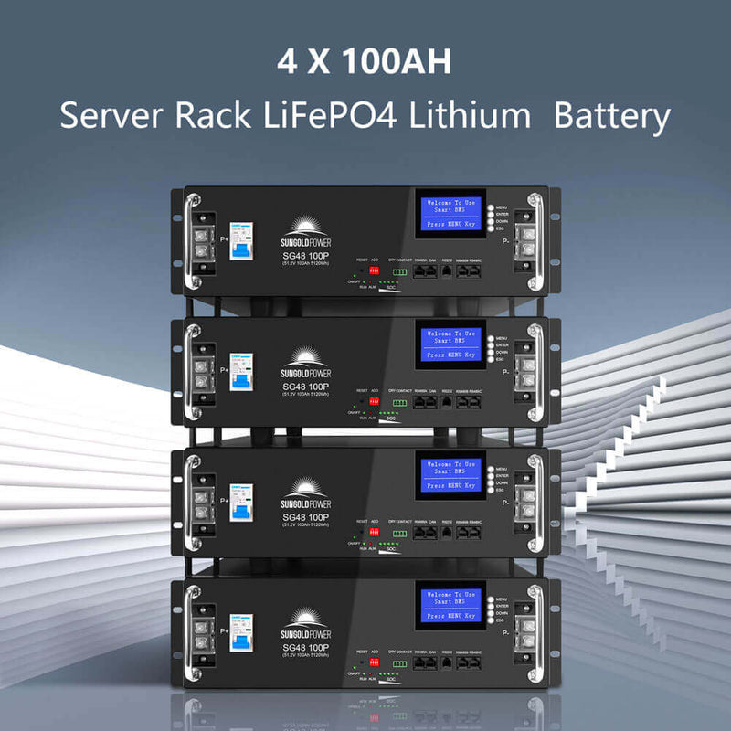 Sungold Power Off-Grid Solar Kit 12000W 48VDC 120V/240V LifePo4 25.6KWH Lithium Battery 12 X 415 Watts Solar Panels
