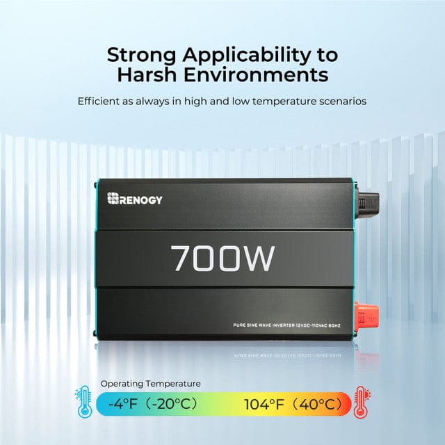 Renogy 700W Pure Sinusoidal Inverter, 120Vac
