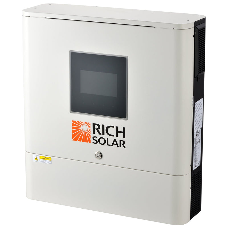 RICH SOLAR NOVA 6500S | 6500 Watt (6.5kW) 48 Volt Off-Grid Hybrid Solar Inverter | Premium 6500W 48V Hybrid Inverter for Campers, Cabins, Tiny Homes, ADUs, RVs, Off-Grid | Huge LCD Touchscreen with Ambient Lights | UL Certified