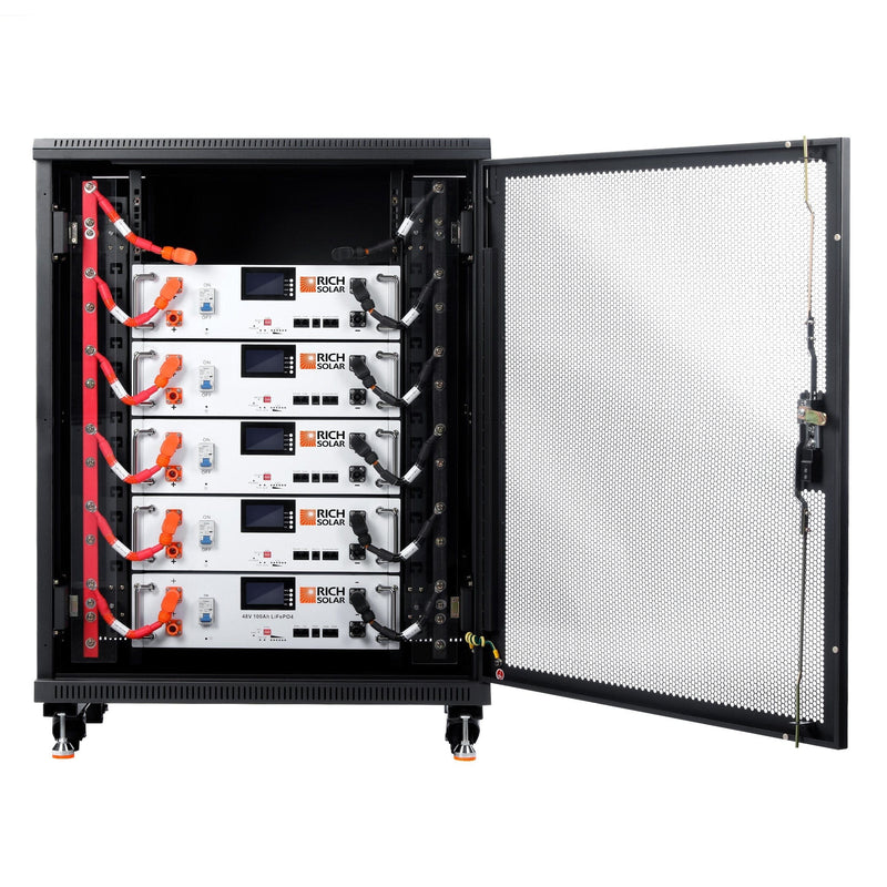 RICH SOLAR | ALPHA 5 | 48V 100Ah LiFePO4 Battery | Premium 48V Server Rack Lithium Battery for Residential, Commercial, Off-Grid | 7,000 Lifetime Cycles