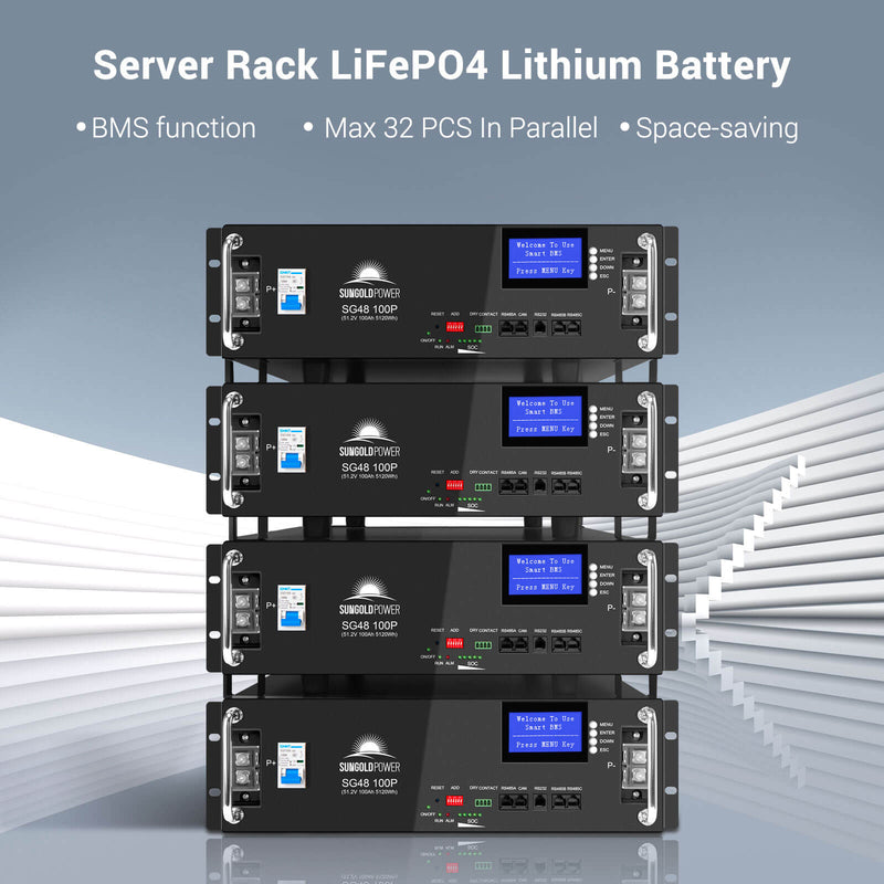 Sungold Power | 2 X 48V 100Ah Server Rack LiFePO4 Lithium Battery | SG48100P (PRE-ORDER: ETA AUGUST)