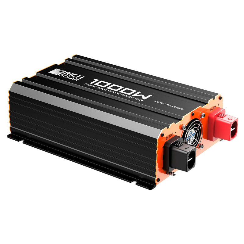 RICH SOLAR NOVA PURE 1K | 1000 Watt (1kW) 12 Volt Industrial Pure Sine Wave Inverter | Powerful 1000W 12V Off-Grid Inverter for RVs, Trailers, Campers, Vans, Trucks, Overlanders, Boats | Top Rated