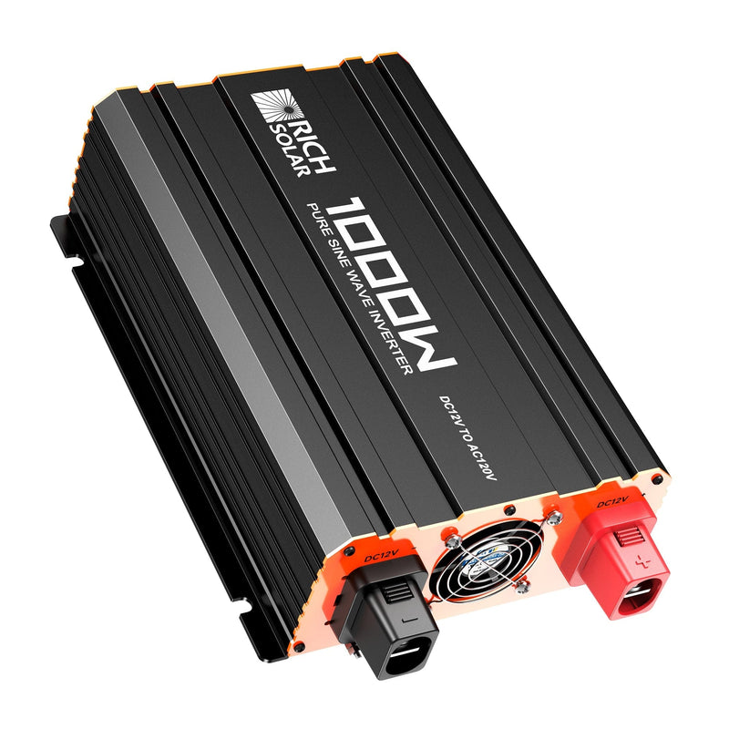 RICH SOLAR NOVA PURE 1K | 1000 Watt (1kW) 12 Volt Industrial Pure Sine Wave Inverter | Powerful 1000W 12V Off-Grid Inverter for RVs, Trailers, Campers, Vans, Trucks, Overlanders, Boats | Top Rated