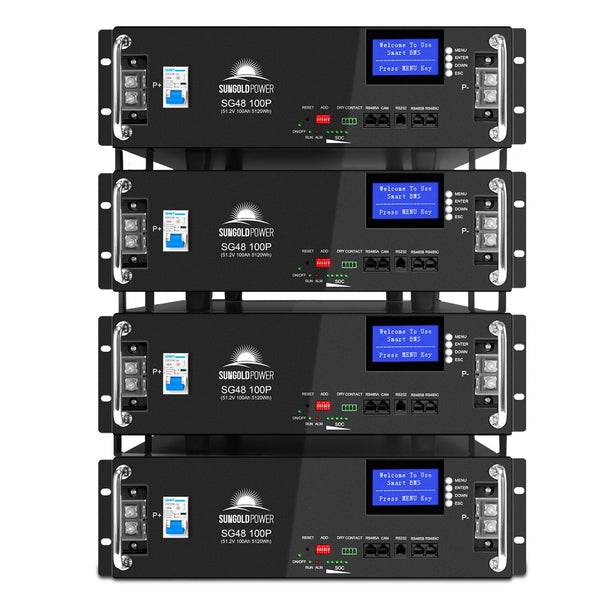 Sungold Power | 4 X 48V 100Ah Server Rack LiFePO4 Lithium Battery | SG48100P (PRE-ORDER: ETA EARLY AUGUST)