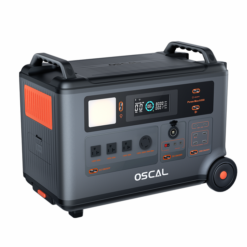 Oscal PowerMax 6000 | 6000W Portable Power Station with 120/240V Dual Voltage