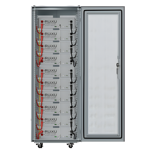 RUiXU 50kWh Lithium Battery Kit | 10 Batteries + 10-Slot Cabinet