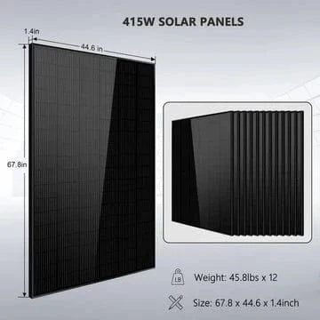 Sungold Power Off-Grid Solar Kit 13000W 48VDC 120V/240V LifePo4 25.6KWH Lithium Battery 20 X 415 Watts Solar Panels SGR-13K25S