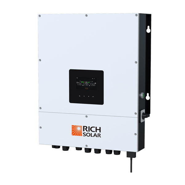 RICH SOLAR NOVA 8K | 8000 Watt (8kW) 48V Split Phase Hybrid Inverter | 8000W PV Input, 6000W Continuous Output 120/240V | Premium 8000W 48V Hybrid Inverter for Cabins, ADUs, Tiny Homes, Residential, Agriculture, Off-Grid, On-Grid | UL Certified