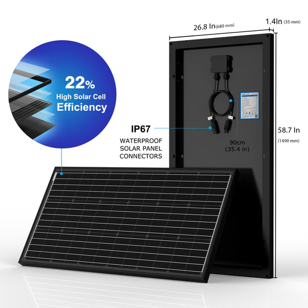 ACOPOWER 600 Watt Monocrystalline Solar RV Kit w/50A MPPT Charge Controller (3x200W 50A Kit)