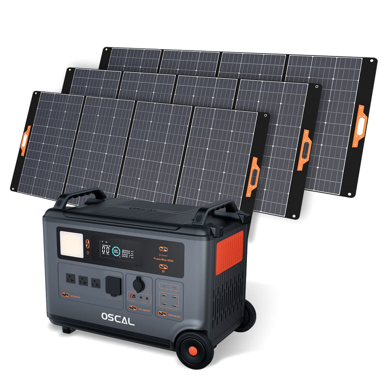 Oscal PowerMax 6000 | 6000W Portable Power Station with 120/240V Dual Voltage