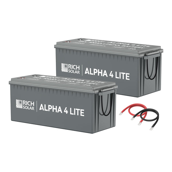 RICH SOLAR 2 x ALPHA 4 LITE | 24V | 200Ah | 5.1kWh Lithium Battery Bank
