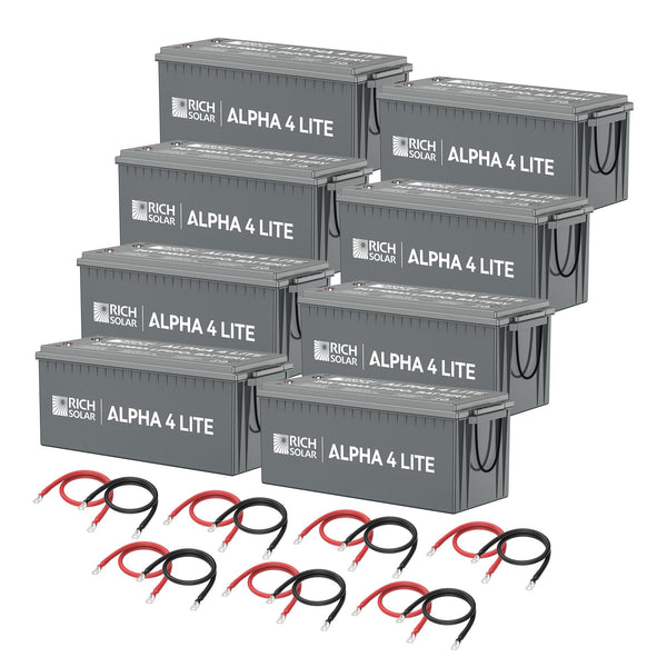 RICH SOLAR 8 x ALPHA 4 LITE | 24V | 800Ah | 20.4kWh Lithium Battery Bank