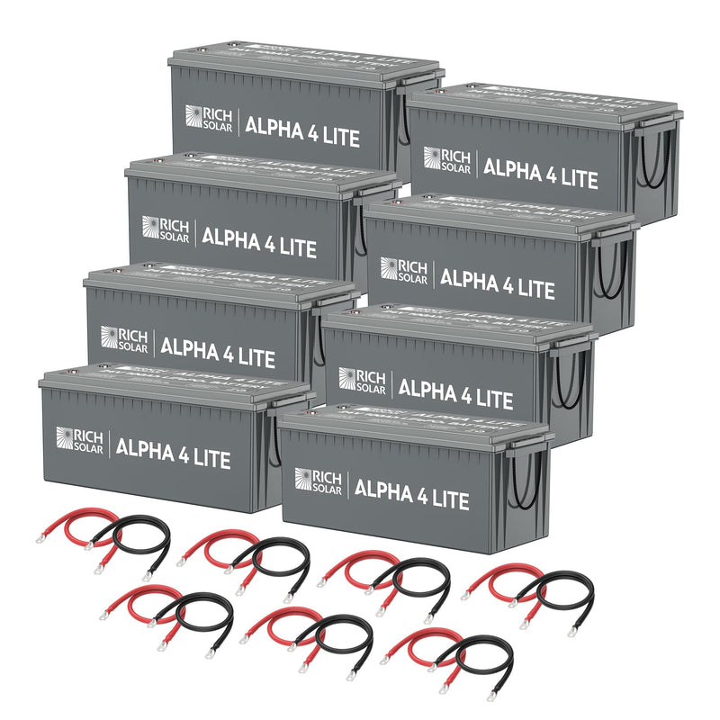 RICH SOLAR 8 x ALPHA 4 LITE | 24V | 800Ah | 20.4kWh Lithium Battery Bank
