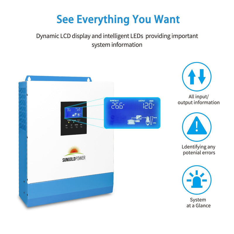 Sungold Power 3000W 24V Solar Inverter Charger (PRE-ORDER: ETA END OF JULY)
