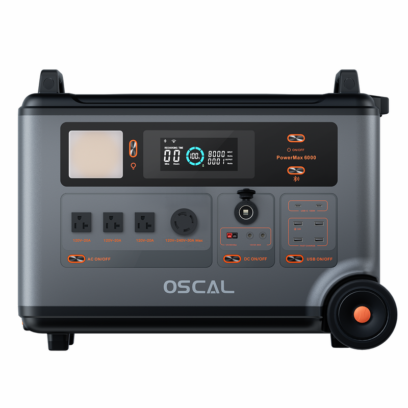 Oscal PowerMax 6000 | 6000W Portable Power Station with 120/240V Dual Voltage