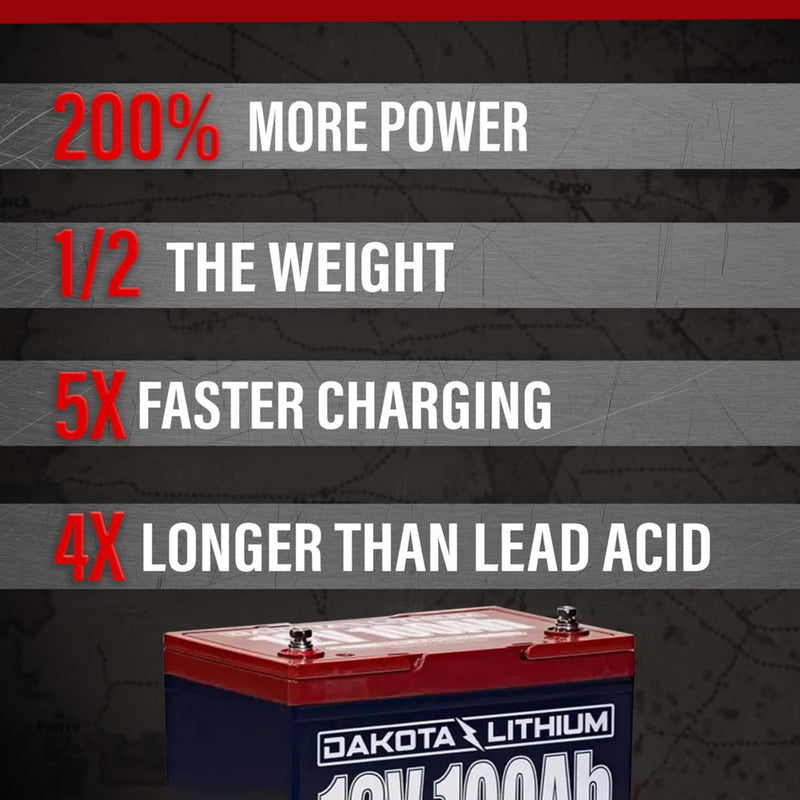 Dakota Lithium 12V 100Ah Deep Cycle Heated LiFePO4 Battery (Pre-Order: ETA August)