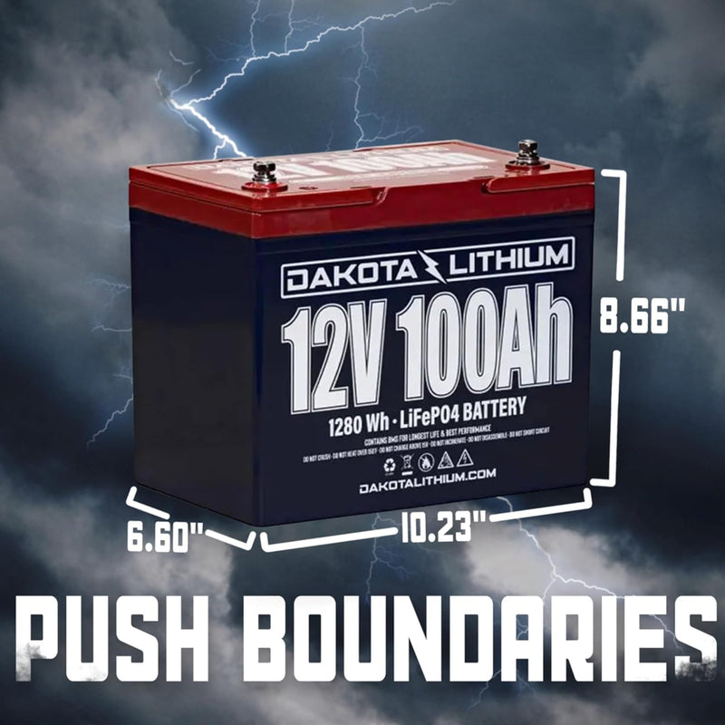 Dakota Lithium 12V 100Ah Deep Cycle Heated LiFePO4 Battery (Pre-Order: ETA August)