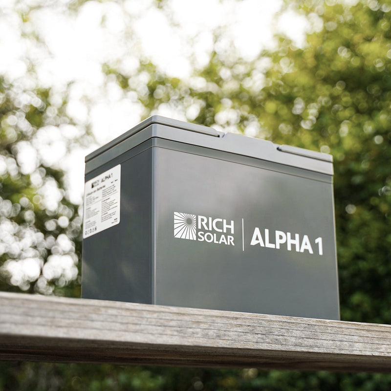 RICH SOLAR ALPHA 1 | 12V 100Ah LiFePO4 Battery | Powerful 12V Lithium Battery for RVs, Trailers, Vans, Boats, Off-Grid | 5,000 Lifetime Cycles | Bluetooth and Internal Heat Technology