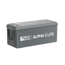 RICH SOLAR ALPHA 2 LITE | 12V 200Ah LiFePO4 Battery | Best 12V Deep Cycle Lithium Battery for RVs, Trailers, Vans, Boats, Off-Grid | 4,000 Lifetime Cycles | Best Value