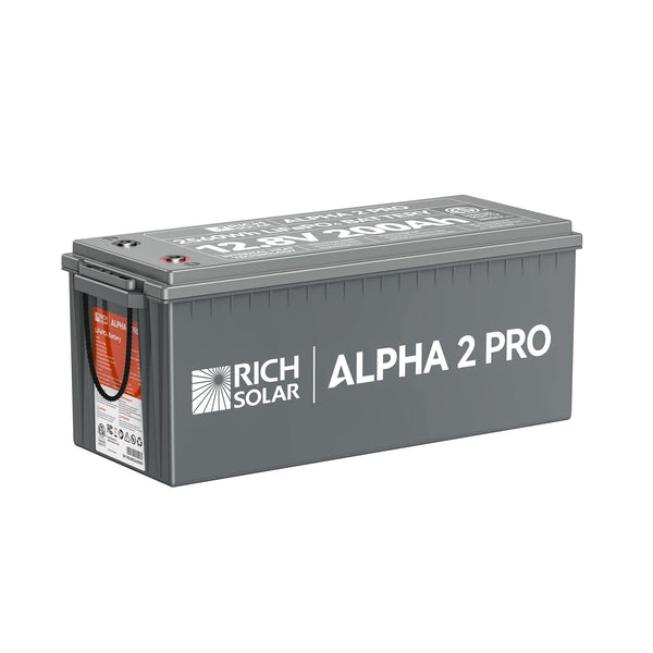 RICH SOLAR ALPHA 2 PRO | 12V 200Ah LiFePO4 Battery | Premium 12V Lithium Battery for RVs, Cabins, Tiny Homes | 7,000 Lifetime Cycles | 10 Year Warranty | UL1973 Certified