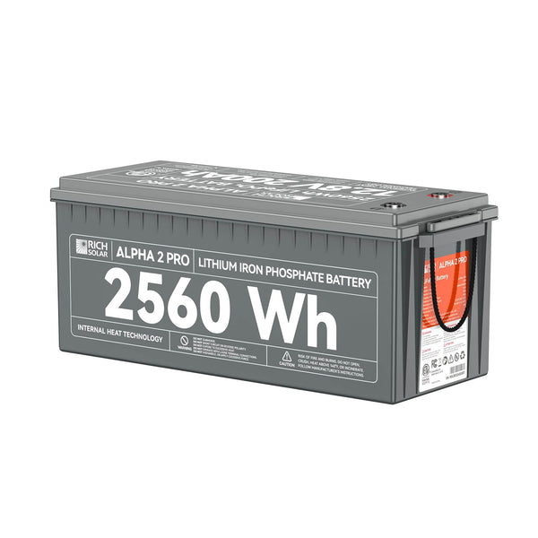 RICH SOLAR ALPHA 2 PRO | 12V 200Ah LiFePO4 Battery | Premium 12V Lithium Battery for RVs, Cabins, Tiny Homes | 7,000 Lifetime Cycles | 10 Year Warranty | UL1973 Certified