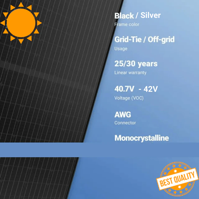 350-550W Tier-1 Monocrystalline Solar Panels | 25-Year Warranty | Choose Your Wattage & # of Panels