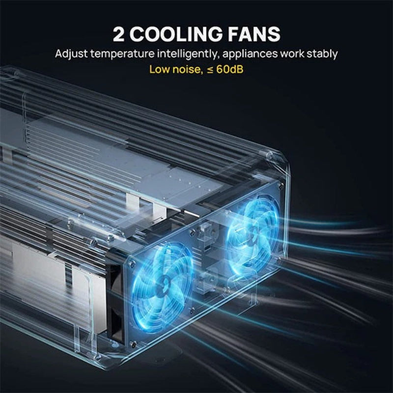 BougeRV 2000W 12V Pure Sine Wave Inverter with Bluetooth