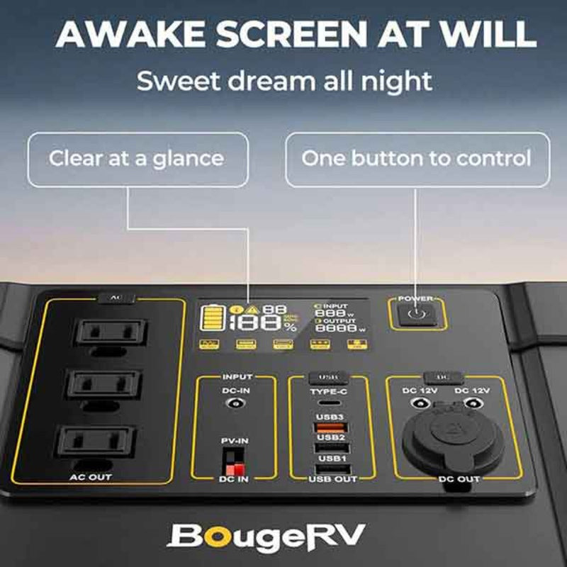 BougeRV FORT 1000 1120Wh LiFePO4 Portable Power Station