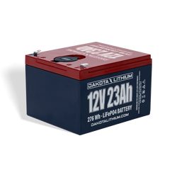 Dakota Lithium 12v 23Ah Battery with Dual USB Ports & Voltmeter
