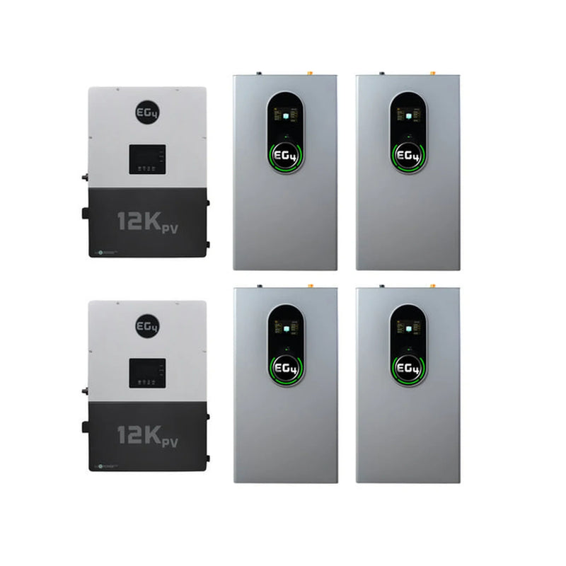 EG4 12kPV Hybrid Inverter | 48V | 12000W Input | 8000W Output | 120/240V Split Phase + EG4-WallMount Indoor Battery 280AH | 51.2V | 14.3kWh