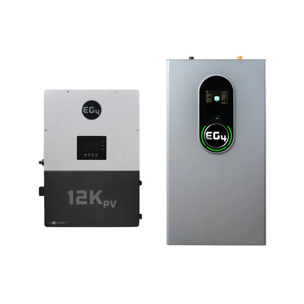 EG4 12kPV Hybrid Inverter | 48V | 12000W Input | 8000W Output | 120/240V Split Phase + EG4-WallMount Indoor Battery 280AH | 51.2V | 14.3kWh