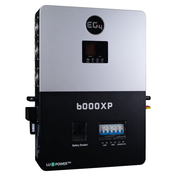 EG4 6000XP All-In One Off-Grid Inverter/Charger | 8000W PV Input | 6000W Output | 480V VOC Input | 48V 120/240V Split Phase | All-In-One Solar Inverter