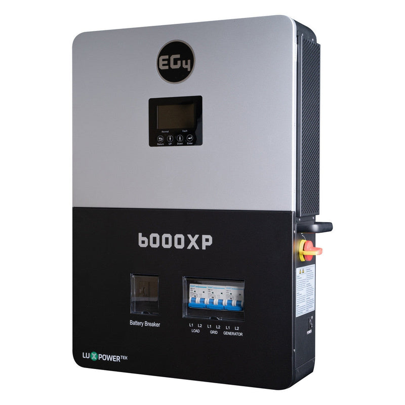 EG4 6000XP All-In One Off-Grid Inverter/Charger | 8000W PV Input | 6000W Output | 480V VOC Input | 48V 120/240V Split Phase | All-In-One Solar Inverter
