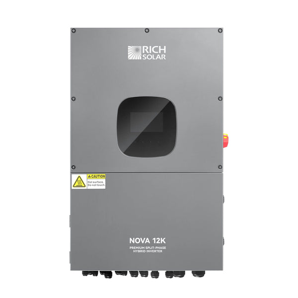 RICH SOLAR NOVA 12K | 12000 Watt 48V Split Phase Hybrid Inverter | 12000W PV Input, 10000W Continuous Output 120/240V | Premium 12000W 48V Hybrid Inverter for Cabins, ADUs, Tiny Homes, Residential, Agriculture, Off-Grid, On-Grid | UL Certified