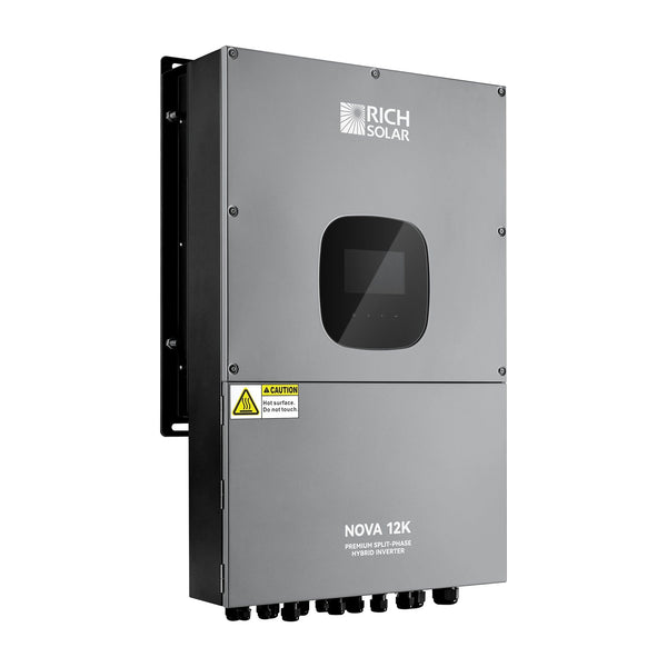 RICH SOLAR NOVA 12K | 12000 Watt 48V Split Phase Hybrid Inverter | 12000W PV Input, 10000W Continuous Output 120/240V | Premium 12000W 48V Hybrid Inverter for Cabins, ADUs, Tiny Homes, Residential, Agriculture, Off-Grid, On-Grid | UL Certified