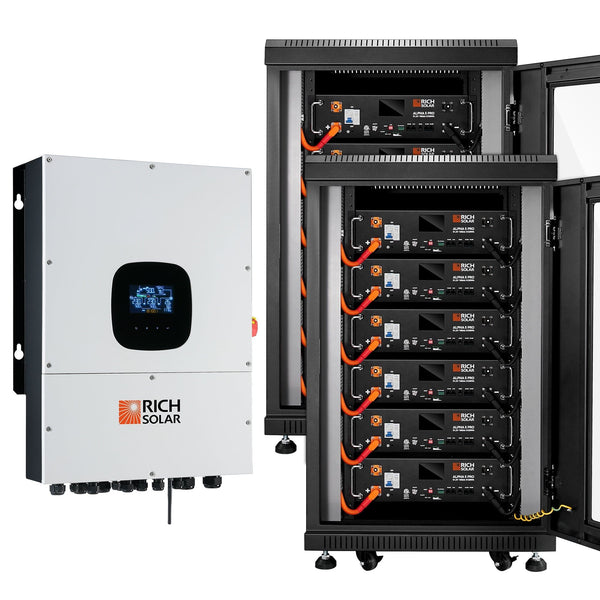RICH SOLAR NOVA 12K PV Hybrid Inverter Solar Kit | 61.44kWH Server Lithium Battery [KIT-SR0002]
