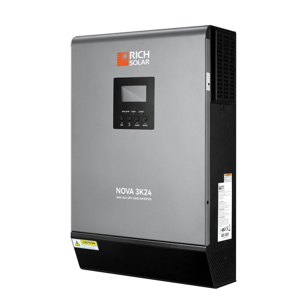 NOVA MAX 3K | 3000 Watt (3kW) 24 Volt Off-Grid Hybrid Solar Inverter | Powerful 3000W 24V Hybrid Inverter for RVs, Trailers, Campers, Vans, Trucks, Overlanders, Boats | #1 Ranked 24V Hybrid Inverter (BACKORDER - ETA: AUGUST)