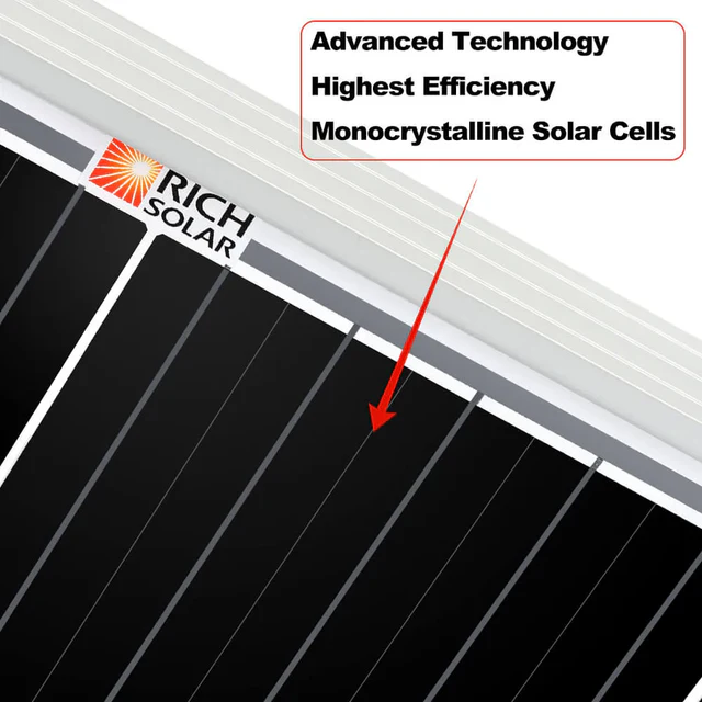 200 Watt Solar Panel | High Efficiency 12V Monocrystalline (19.98% Efficiency) | 25-Year Power Output Warranty