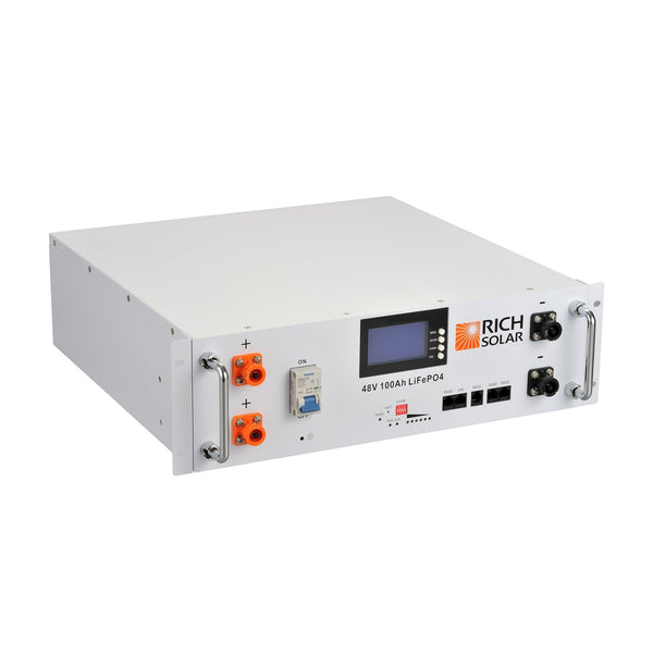 RICH SOLAR | ALPHA 5 | 48V 100Ah LiFePO4 Battery | Premium 48V Server Rack Lithium Battery for Residential, Commercial, Off-Grid | 7,000 Lifetime Cycles