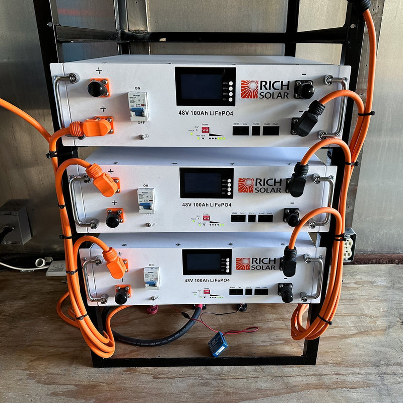 RICH SOLAR | ALPHA 5 | 48V 100Ah LiFePO4 Battery | Premium 48V Server Rack Lithium Battery for Residential, Commercial, Off-Grid | 7,000 Lifetime Cycles